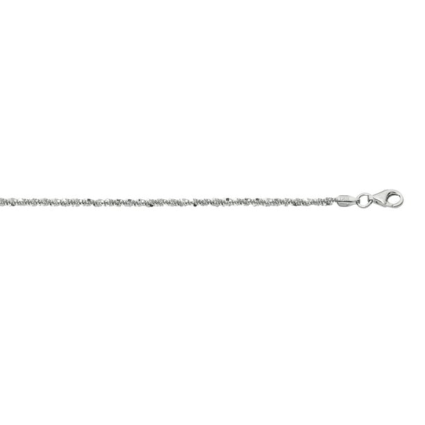 Sterling Silver Yellow Rhodium Diamond Cut Sparkle Chain Anklet Bracelet 9 10 11 